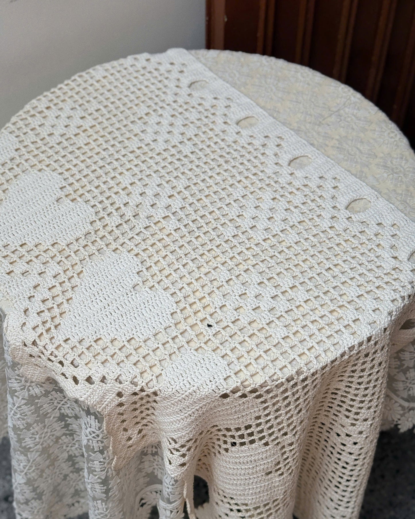 Vintage Crochet Curtain Header