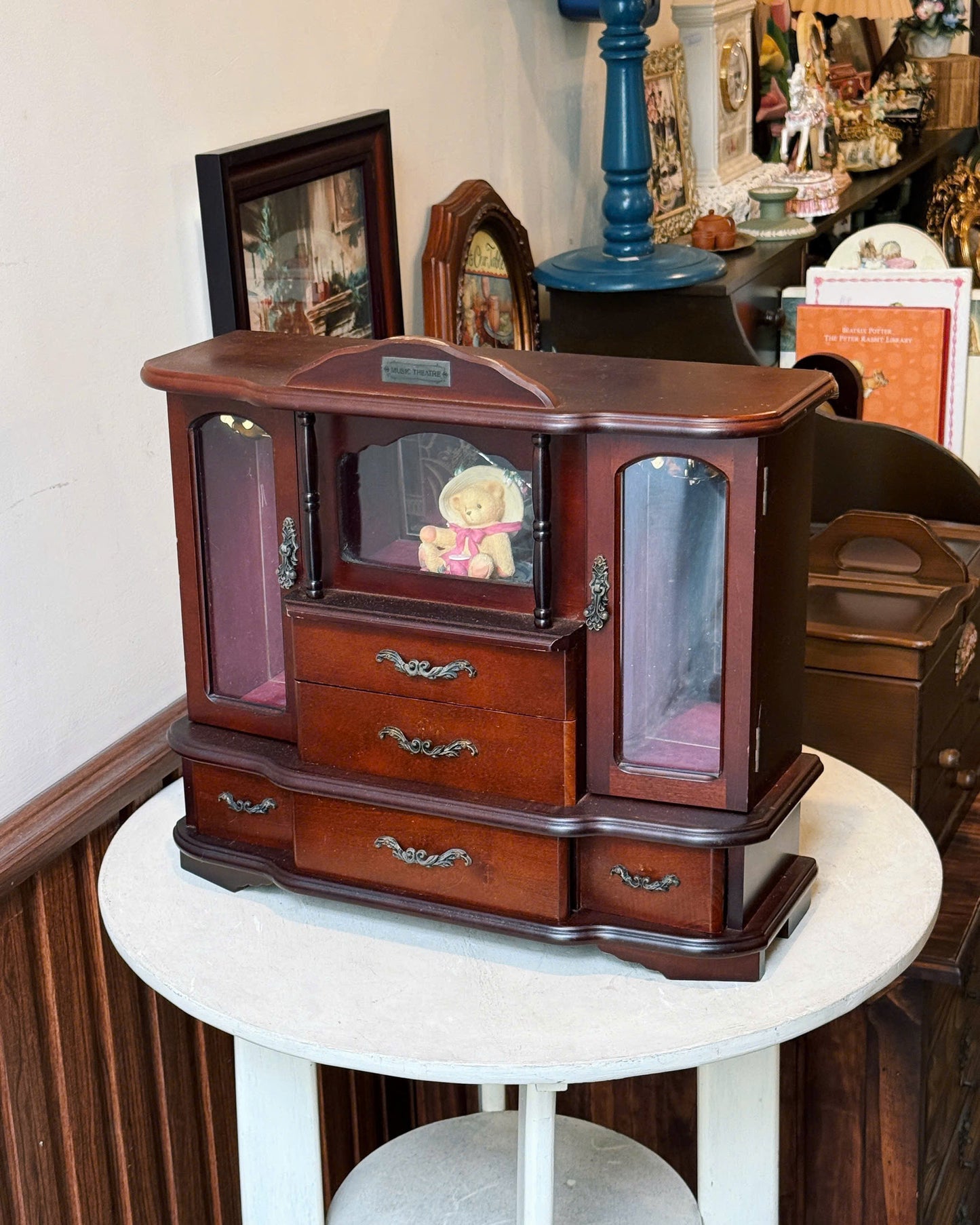 Antique-style Wooden Drawer Storage Box