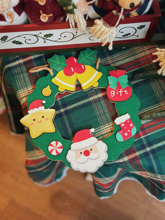 Xmas Wooden Wreath