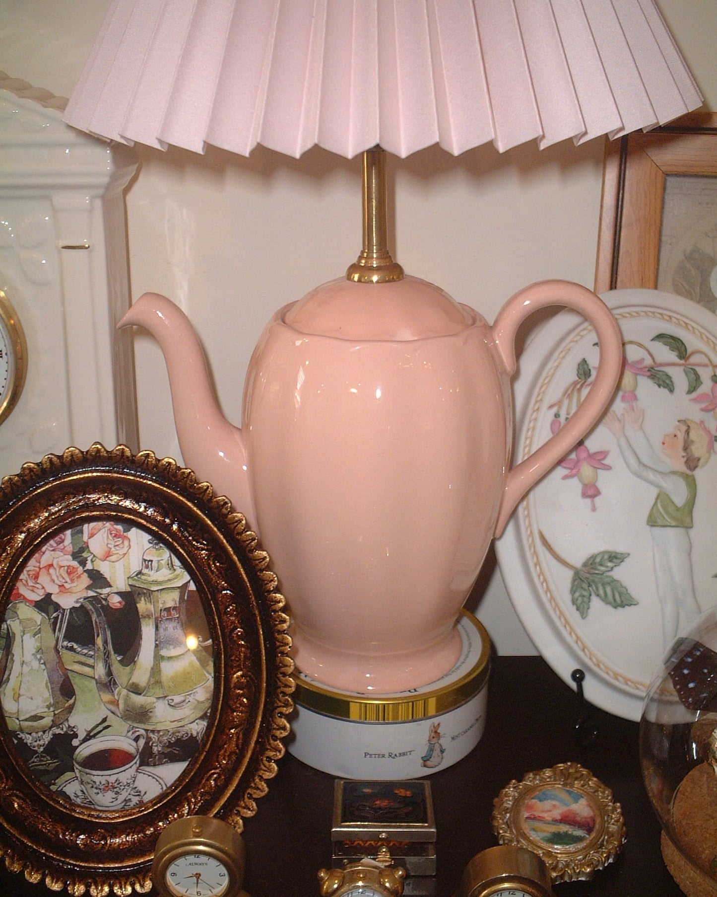 Pastel Pink Teapot Lamp