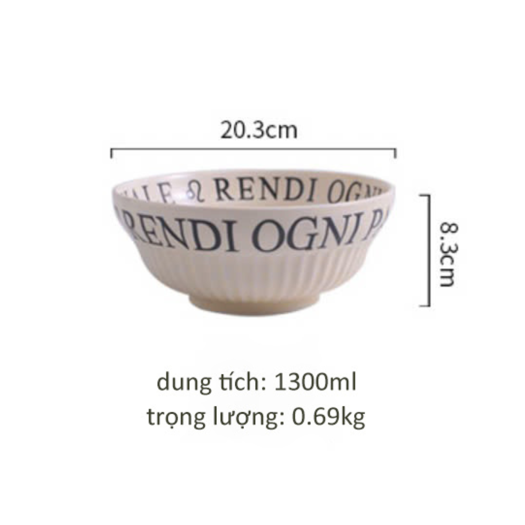 Italian Style Letter Plate & Bowl