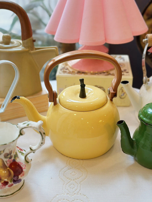 Apple Shaped Enamel Kettle  ✨