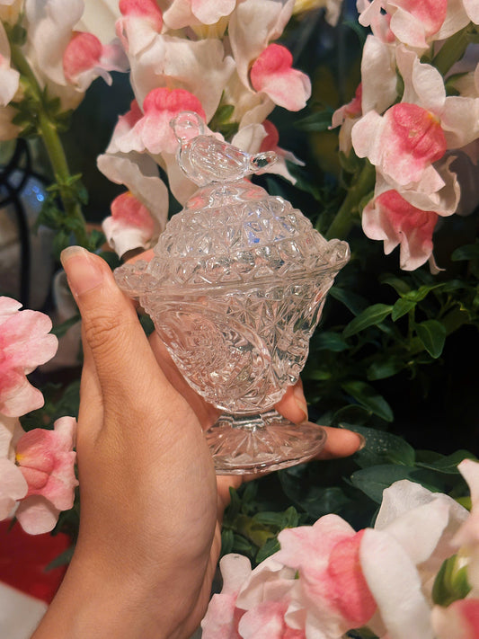 Hofbauer Germany The Byrdes Collection Lead Crystal Trinket Box