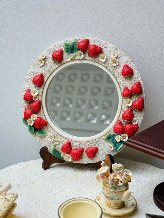 Vintage Strawberry Mirror
