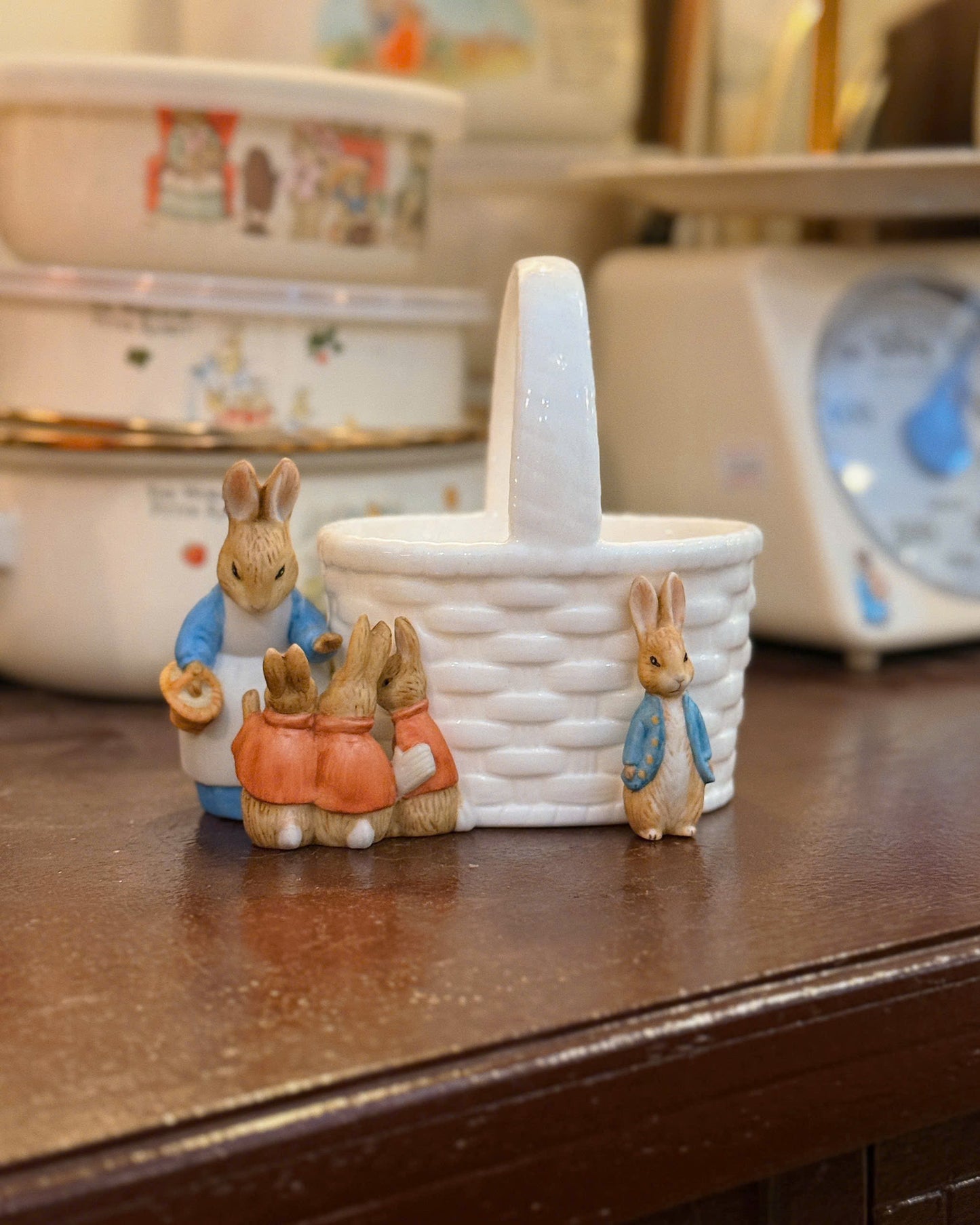 Peter Rabbit Handmade Porcelain Basket - Kato Kogei