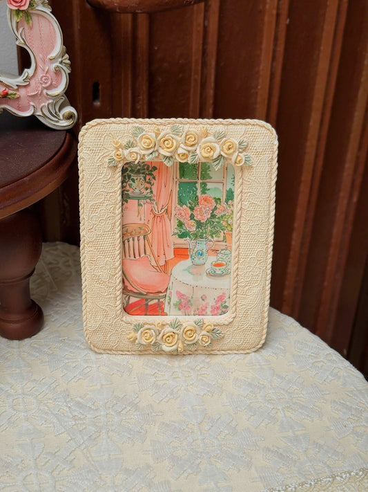 Yellow Rose Pattern Frame