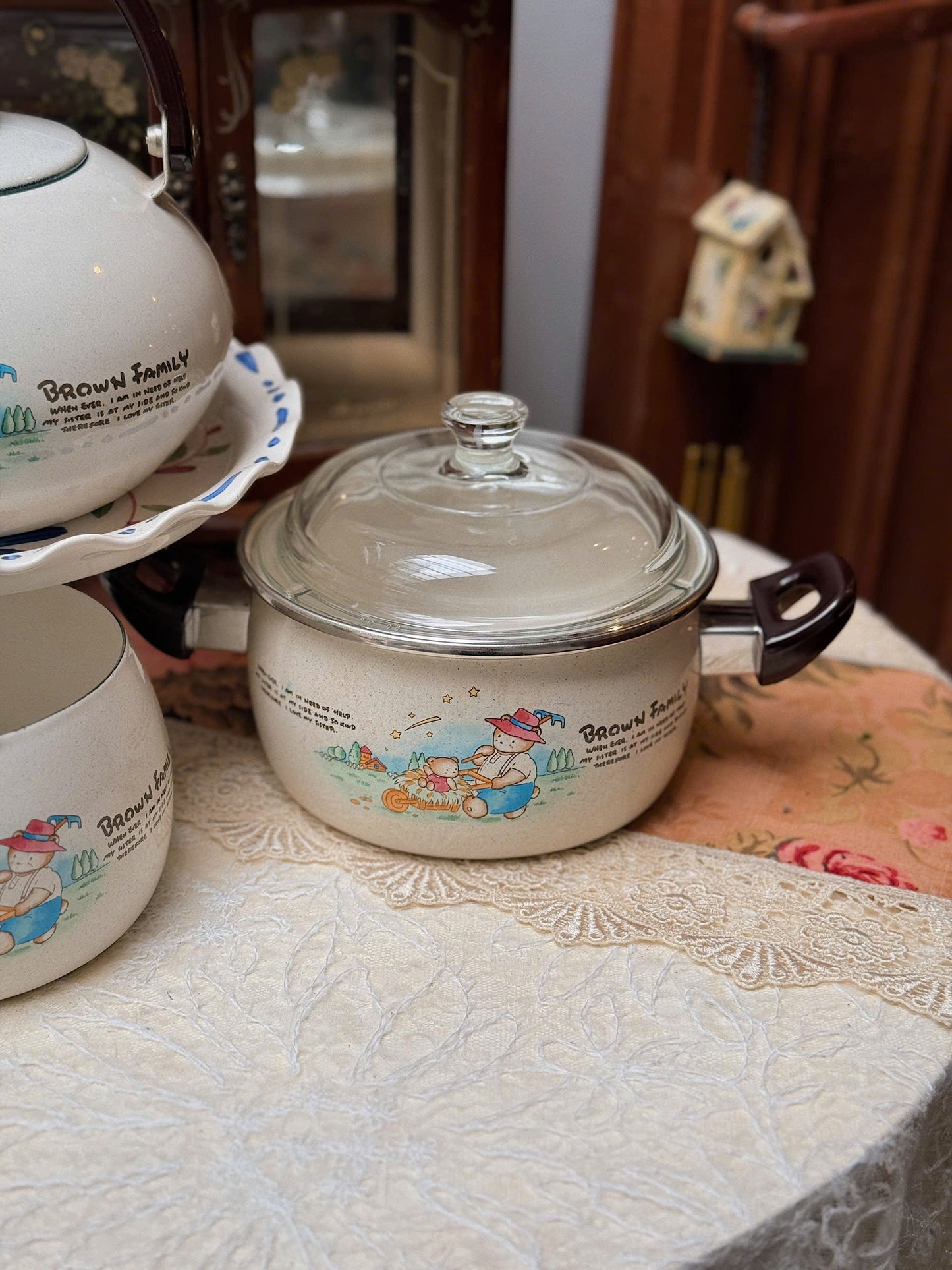 “Brown Family” Enamel Kitchenware