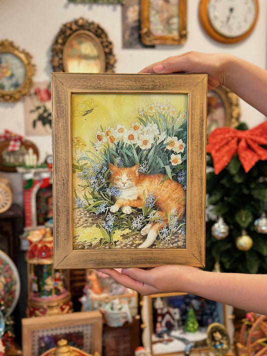 Golden Wood Rectangular Shaped Frame