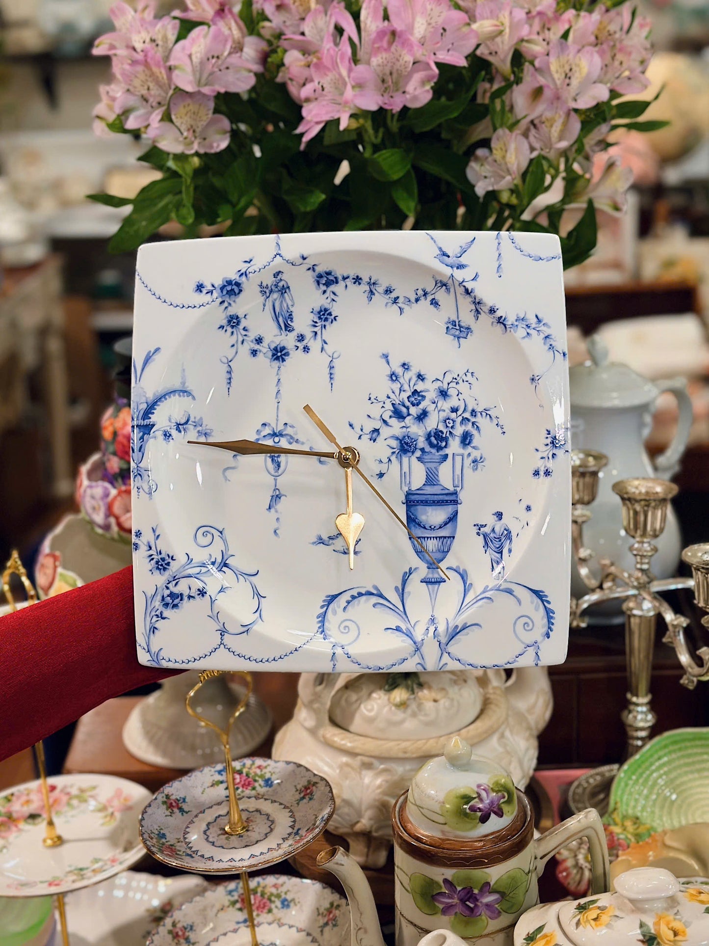 Blue Pattern Clock - Wedgwood Harmony