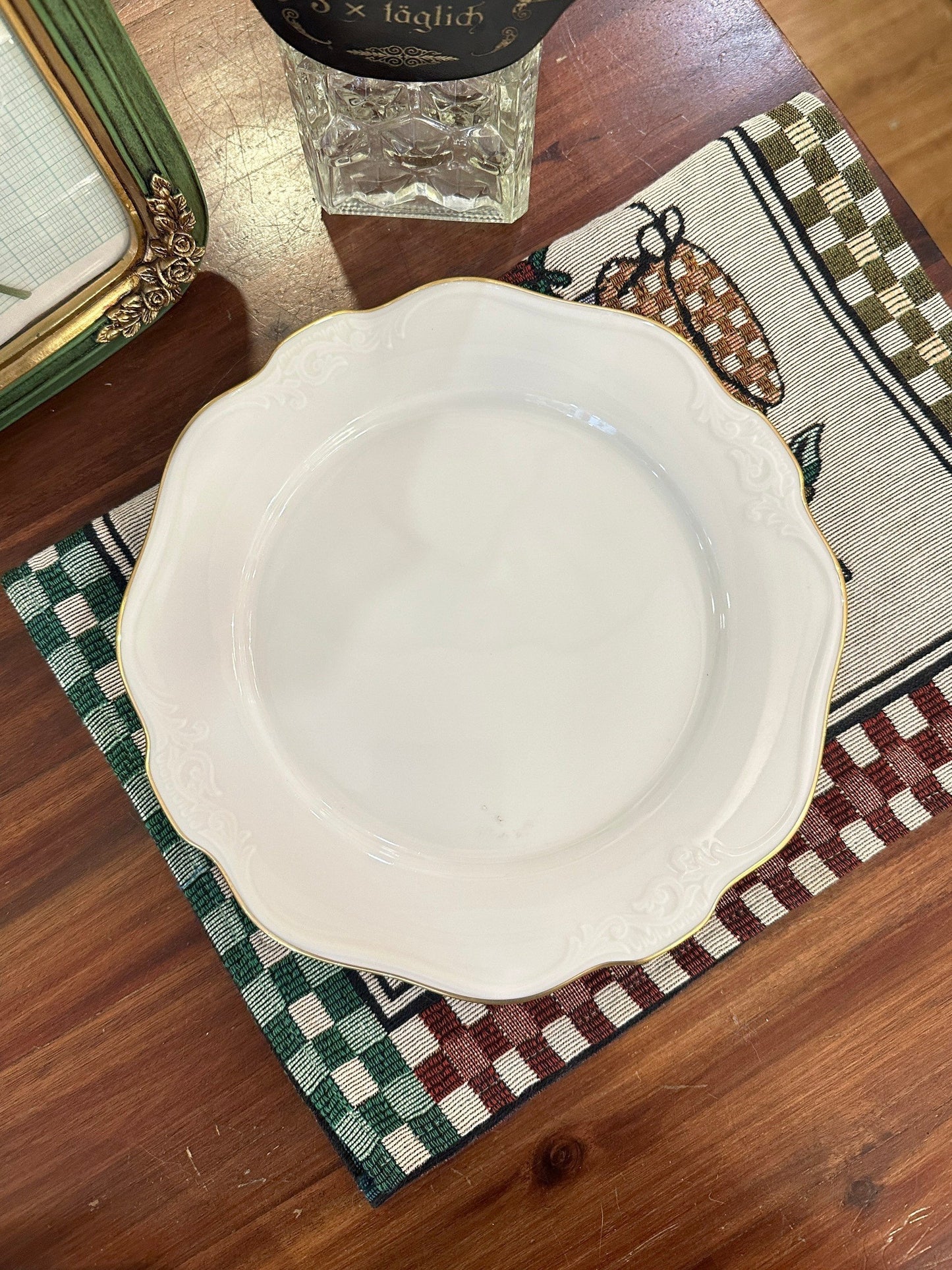 Dĩa sứ trắng viền vàng sang trọng - NORITAKE JAPAN✨