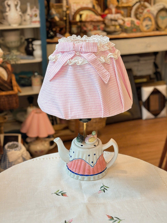 Reworked Pink Tea Pot Lamp