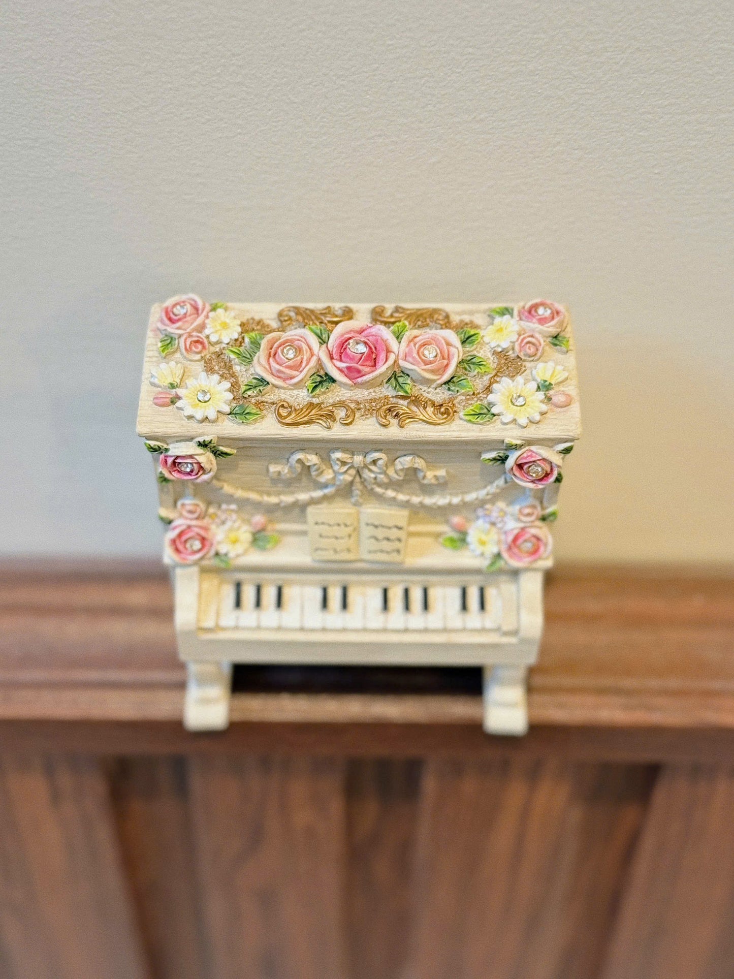 Vintage Piano Shaped Music Box