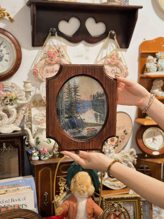 Handmade Oval Shaped Wooden Frame 02
