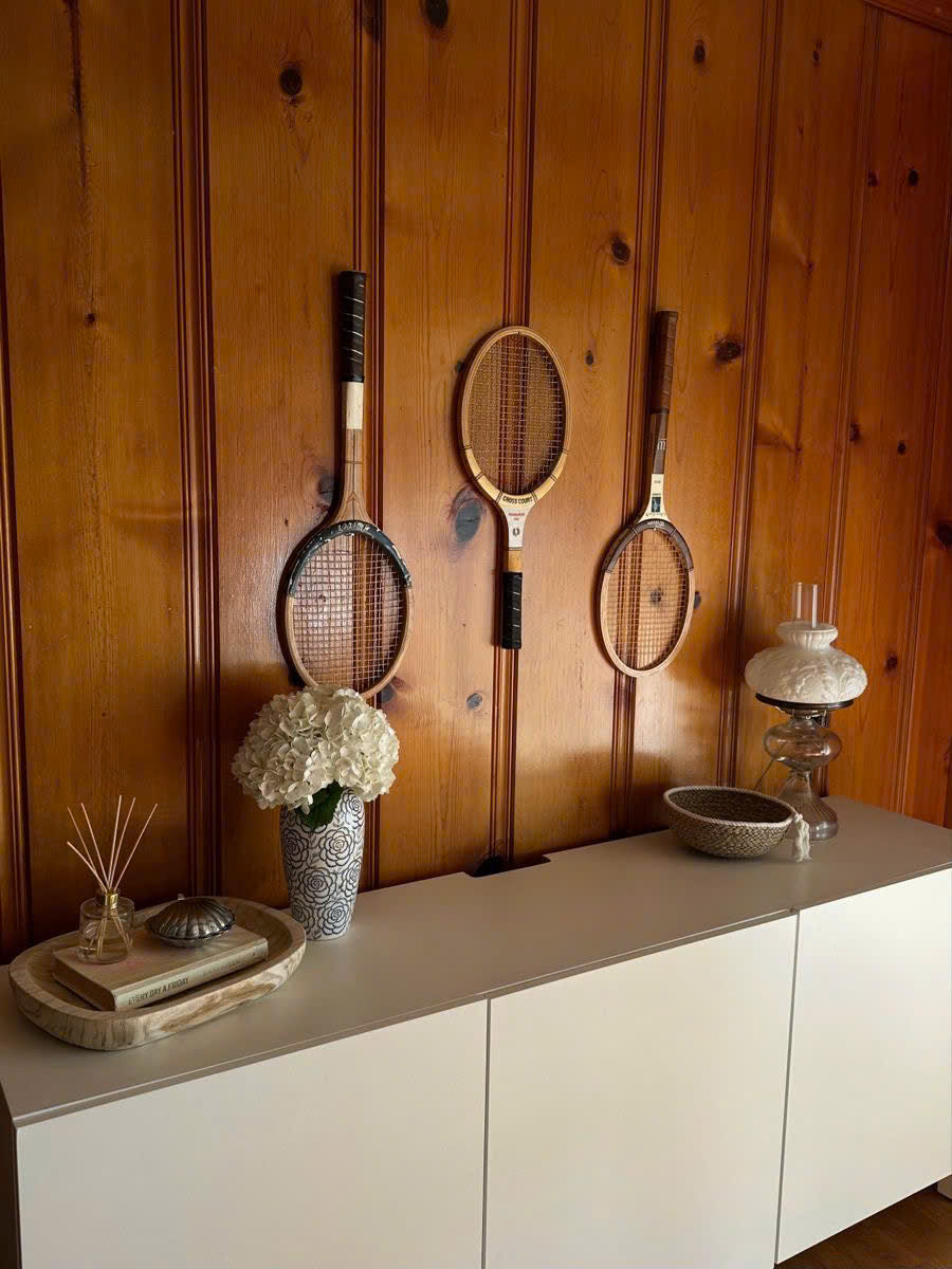 Vintage Wooden Tennis Racquets wall decor
