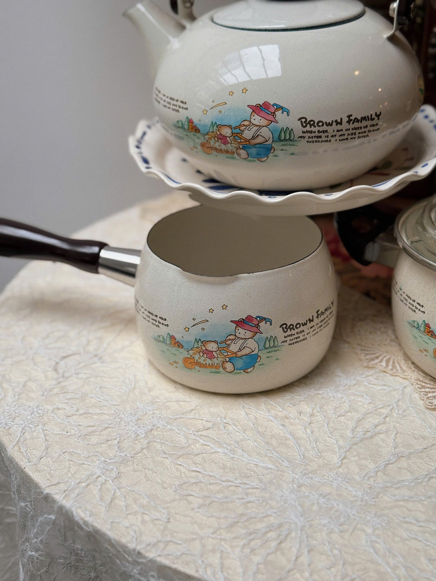 “Brown Family” Enamel Kitchenware