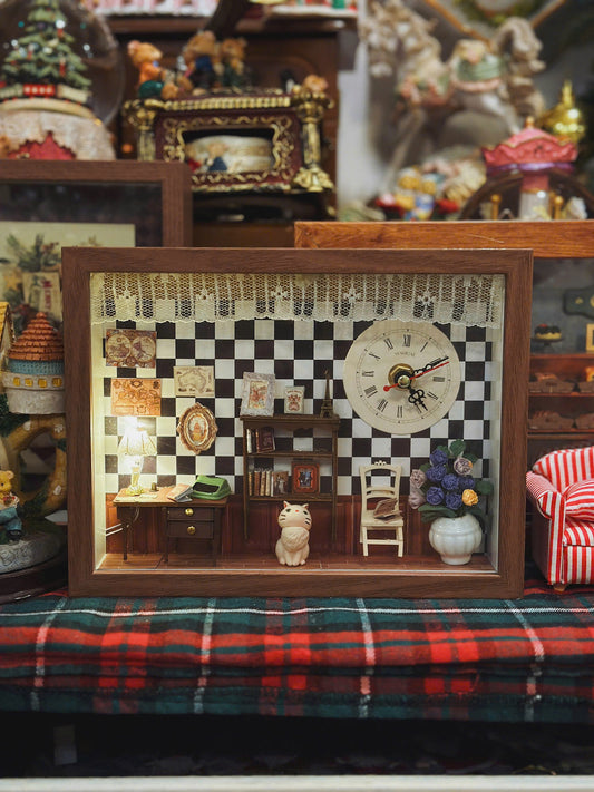 Miniature Room Box - Study Corner