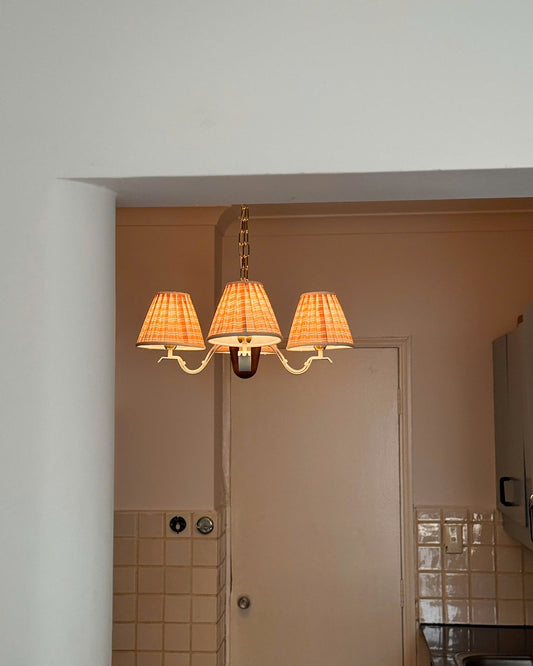 Tartan Pattern Lampshade Chadelier