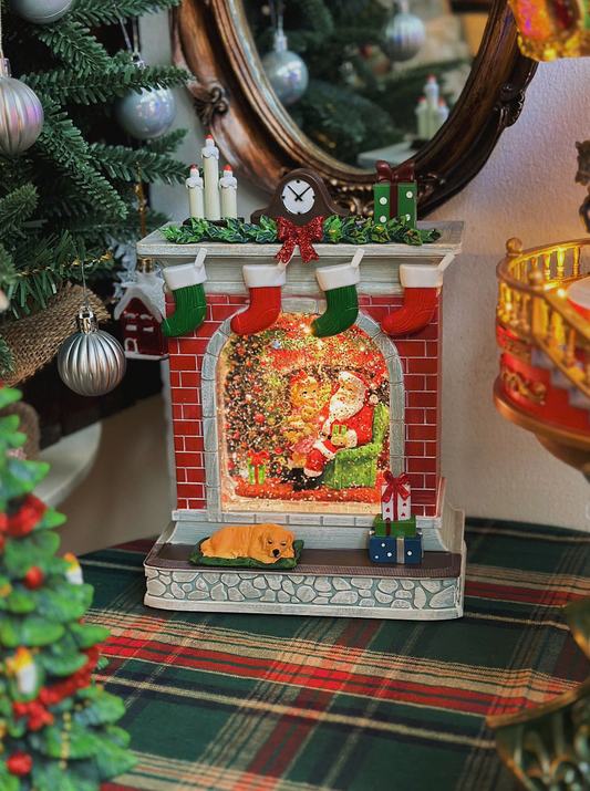 Christmas Fireplace Music Box