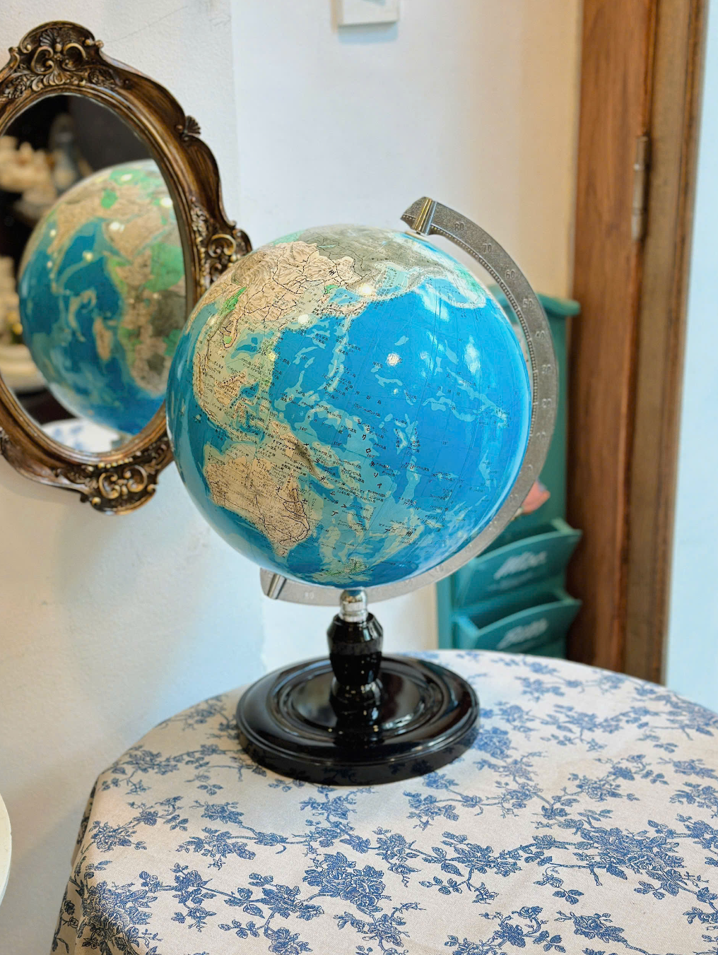 Quả địa cầu vintage - Tiếng Nhật