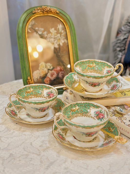 Coalport Montrose Green Tea Cup & Saucer