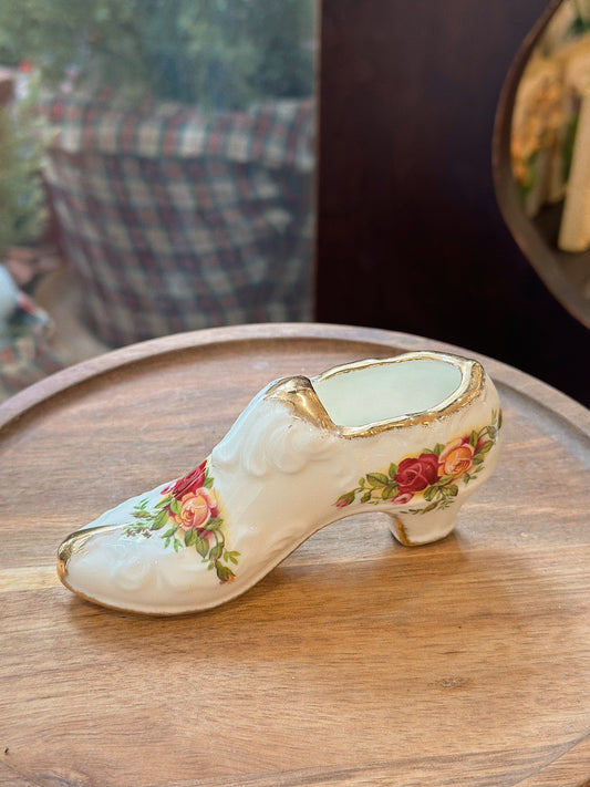 Floral Pattern Porcelain Shoes - Royal Albert
