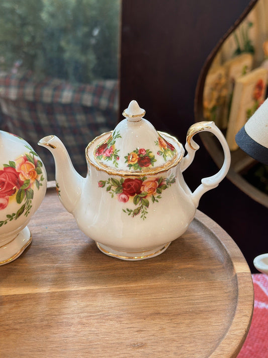 Rose Pattern Mini Teapot - Royal Albert