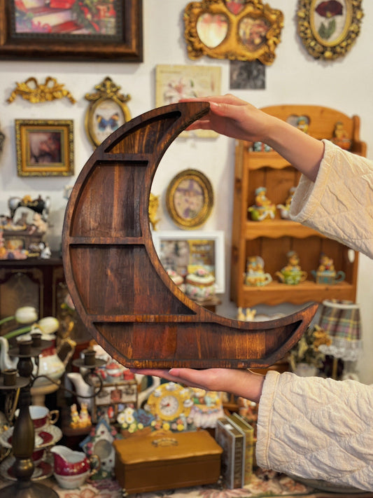 Moon Shaped Wooden Shelf ✨ PRE-ORDER