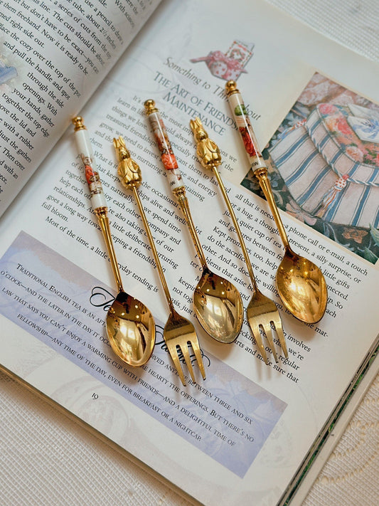 Peter Rabbit Gold Spoon And Fork