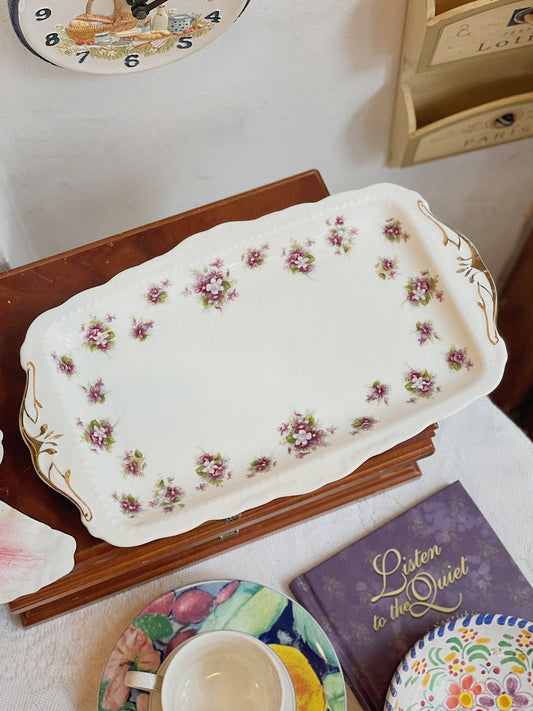 Purple Flower Tray Sweet Violets - Royal Albert