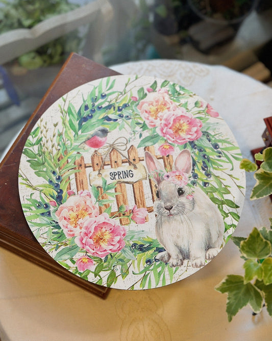 Garden Rabbit Door Hanger