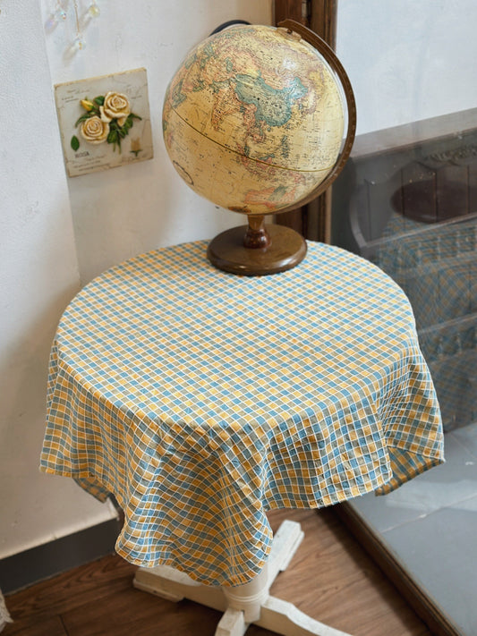 Yellow & Blue Gingham Tablecloth✨