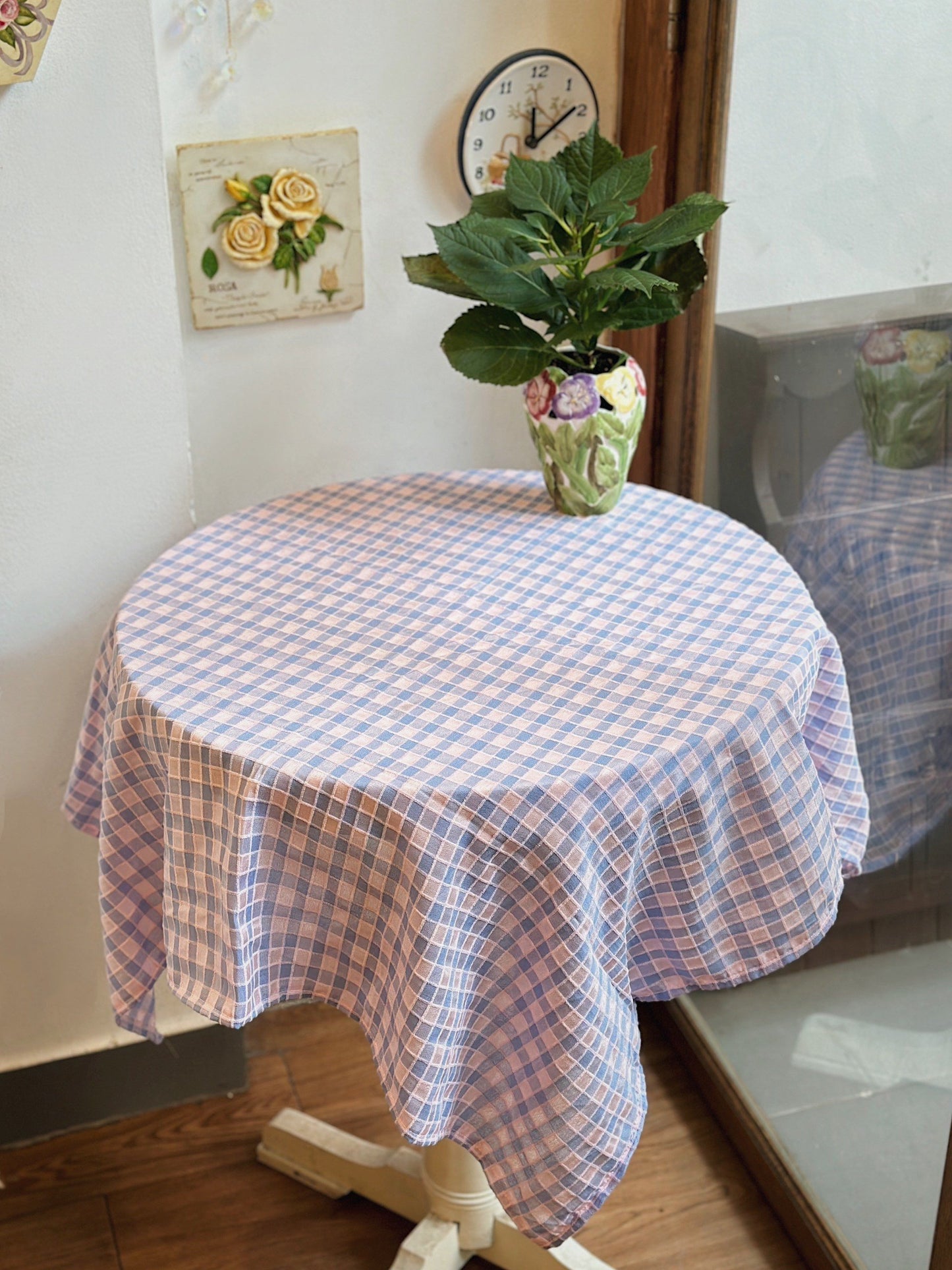 Pink & Purple Gingham Tablecloth