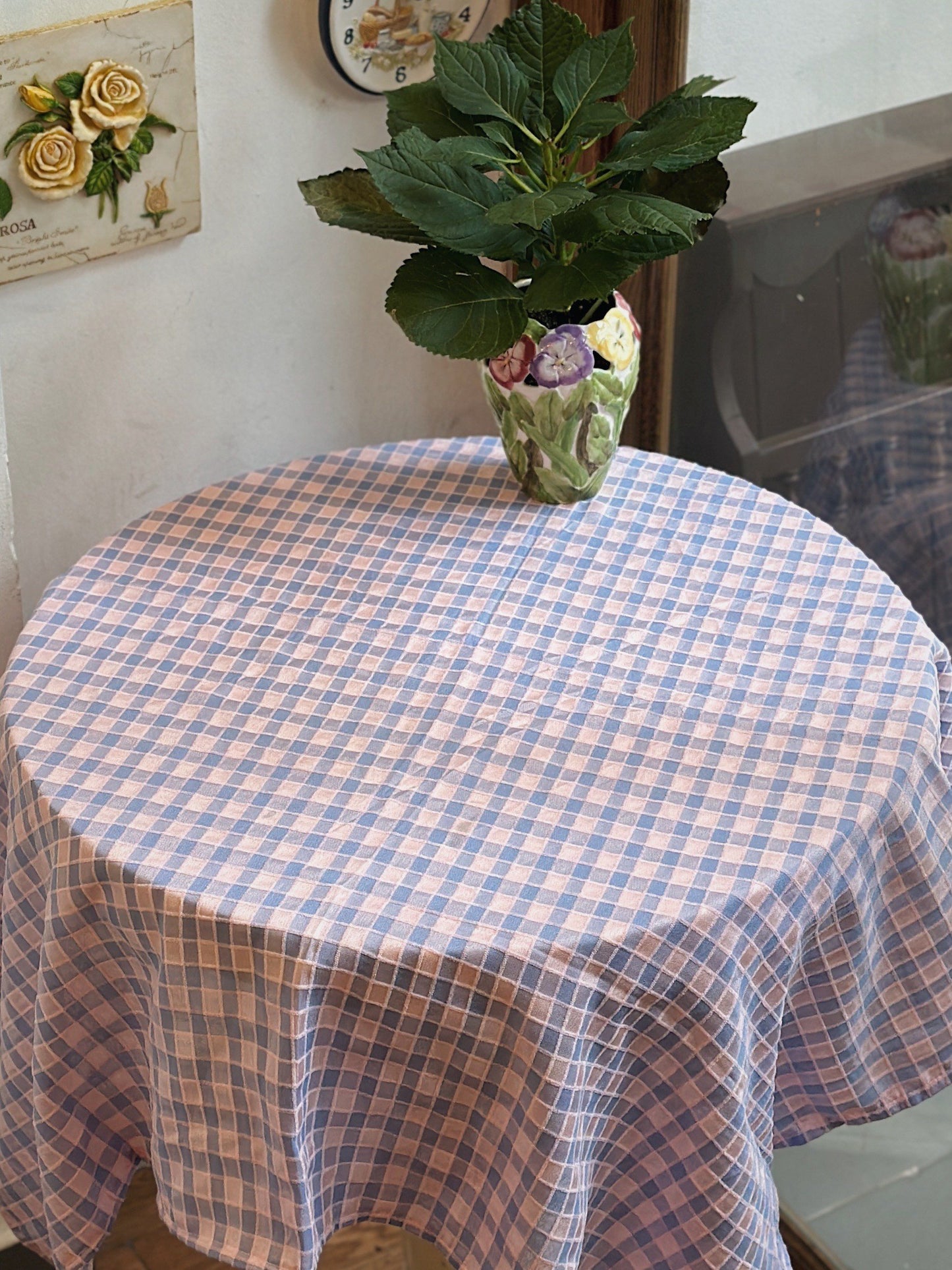 Pink & Purple Gingham Tablecloth