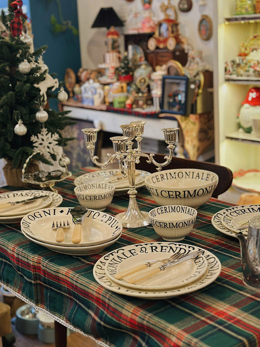 Italian Style Letter Plate & Bowl