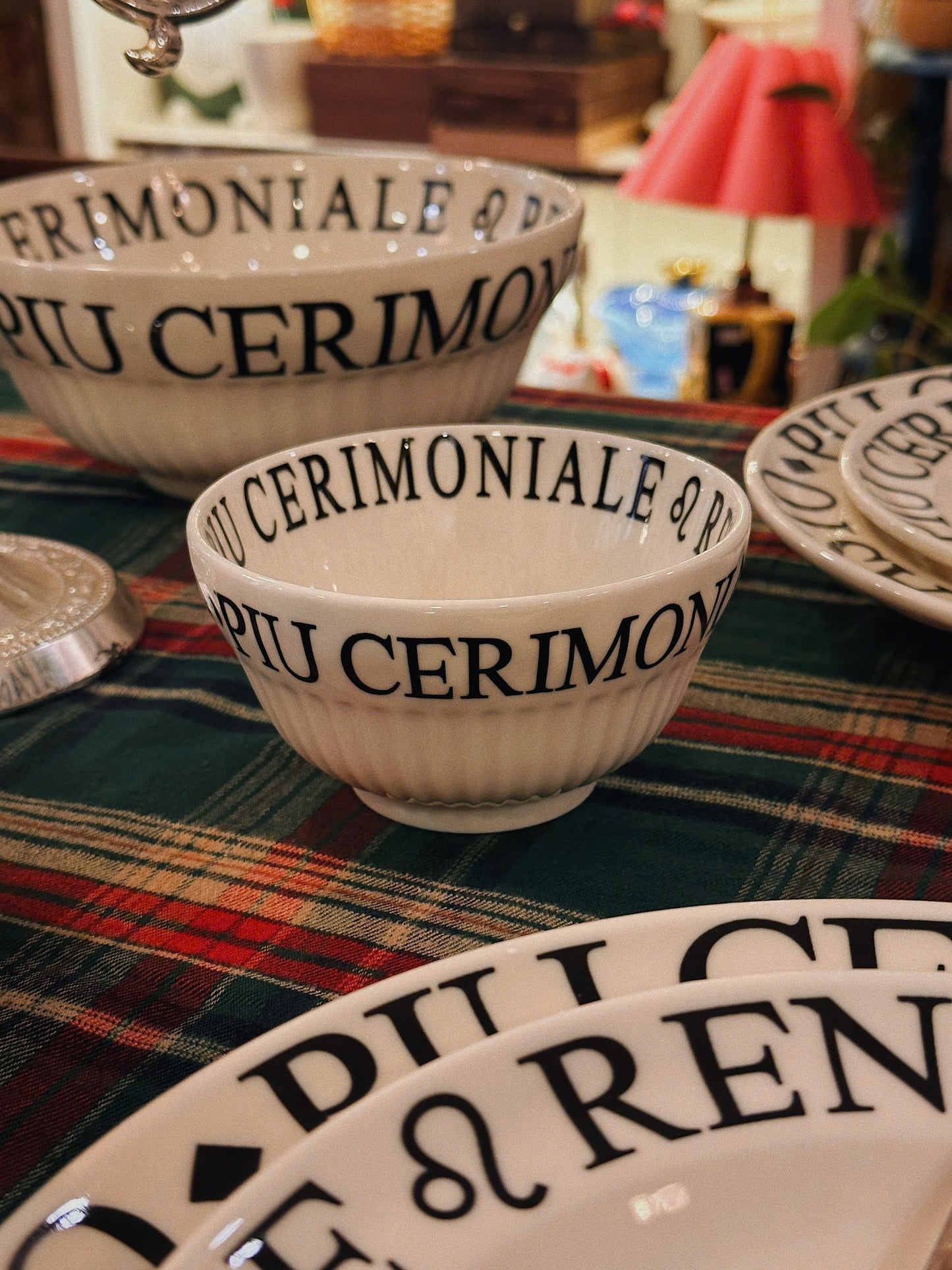 Italian Style Letter Plate & Bowl