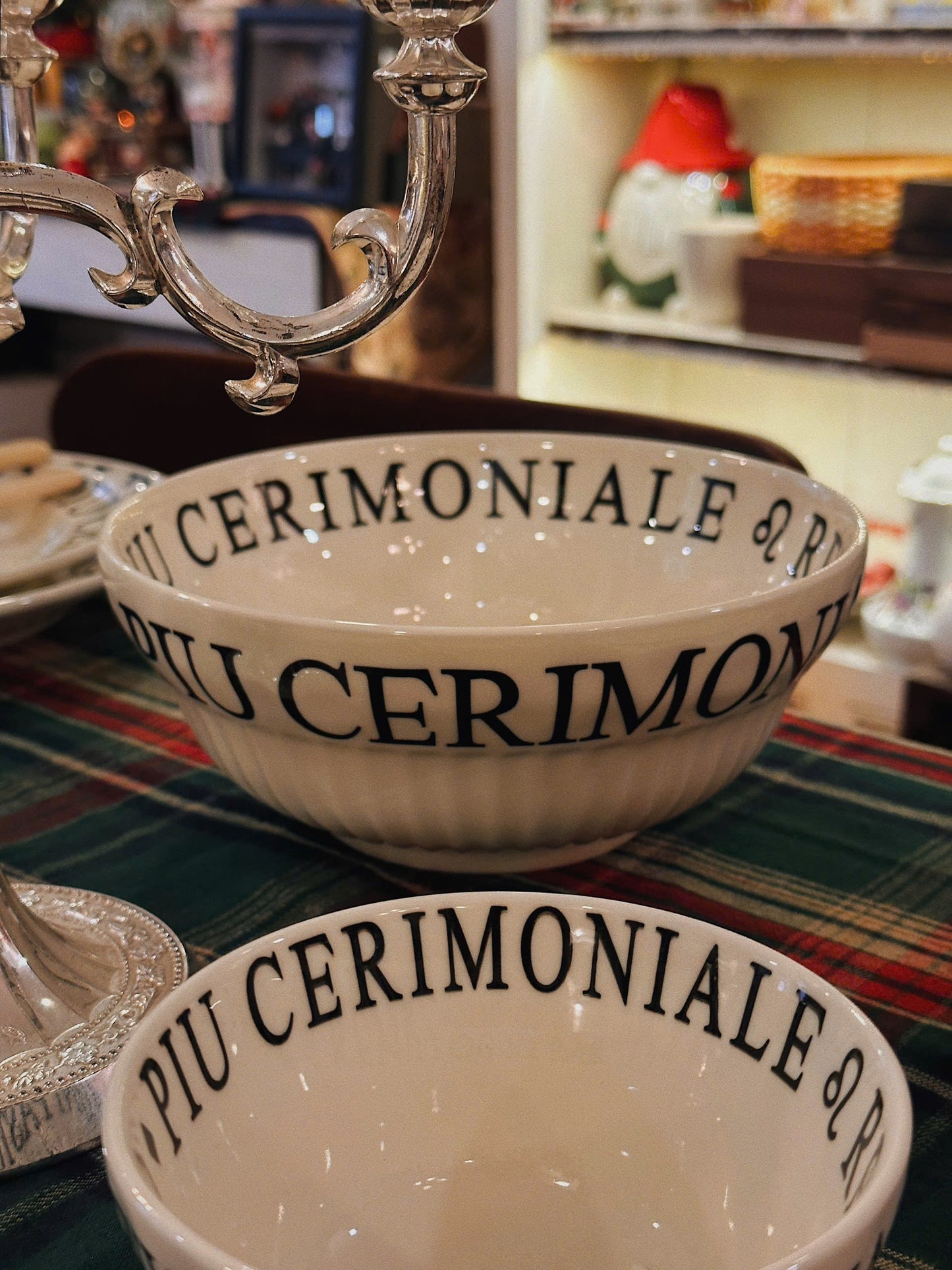 Italian Style Letter Plate & Bowl