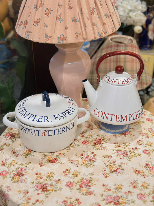 Fuji Enamel Pot, Kettle - Made in Japan