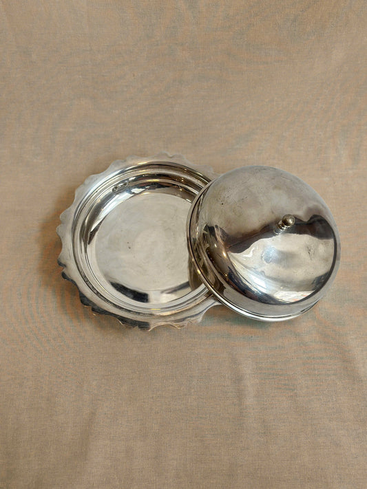 Vintage Plate Dome Top Butter Server  - E.P.N.S