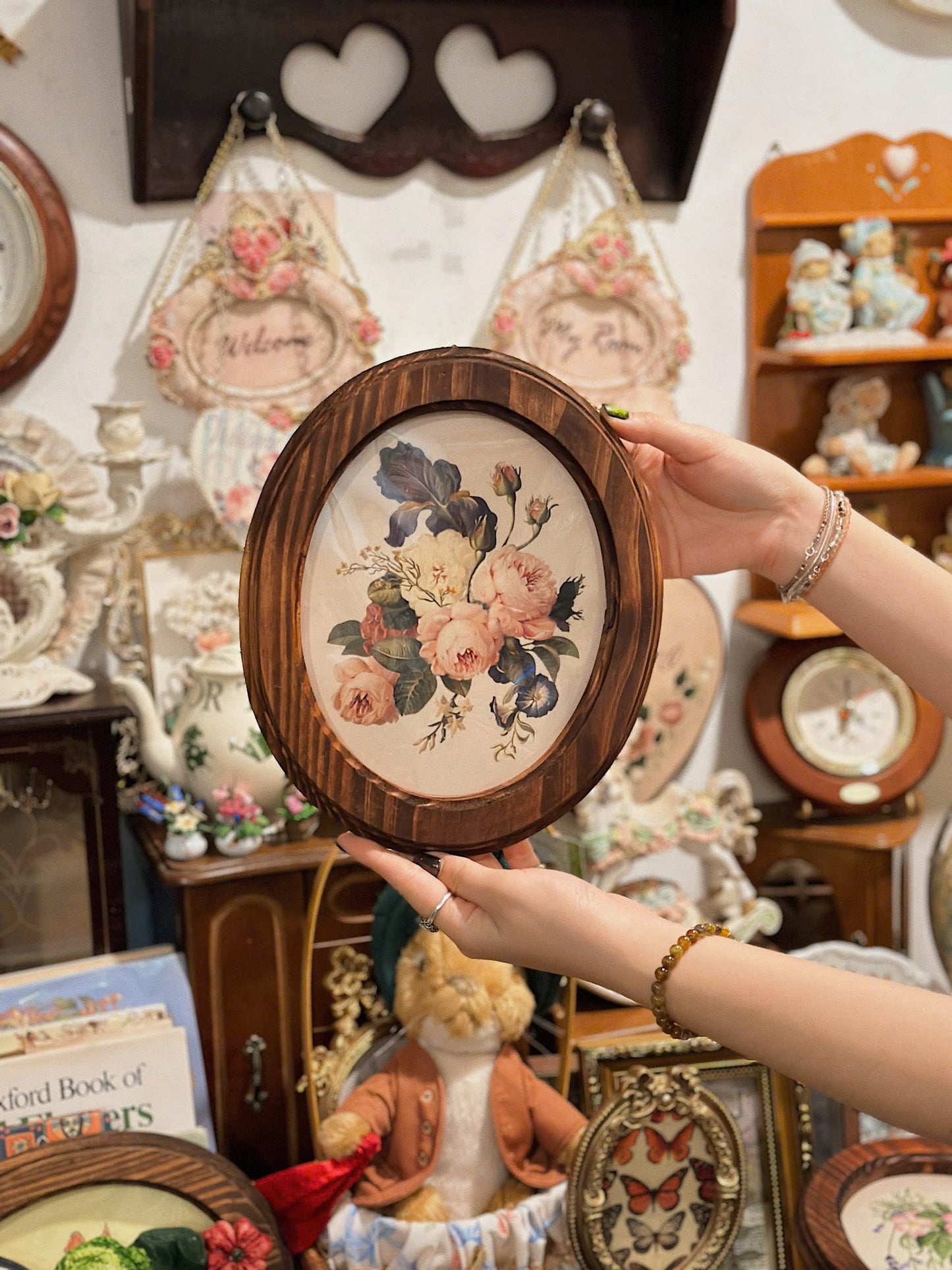 Khung gỗ hình oval handmade