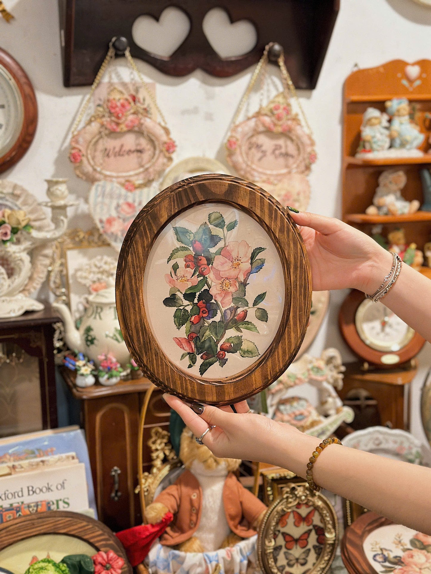 Khung gỗ hình oval handmade
