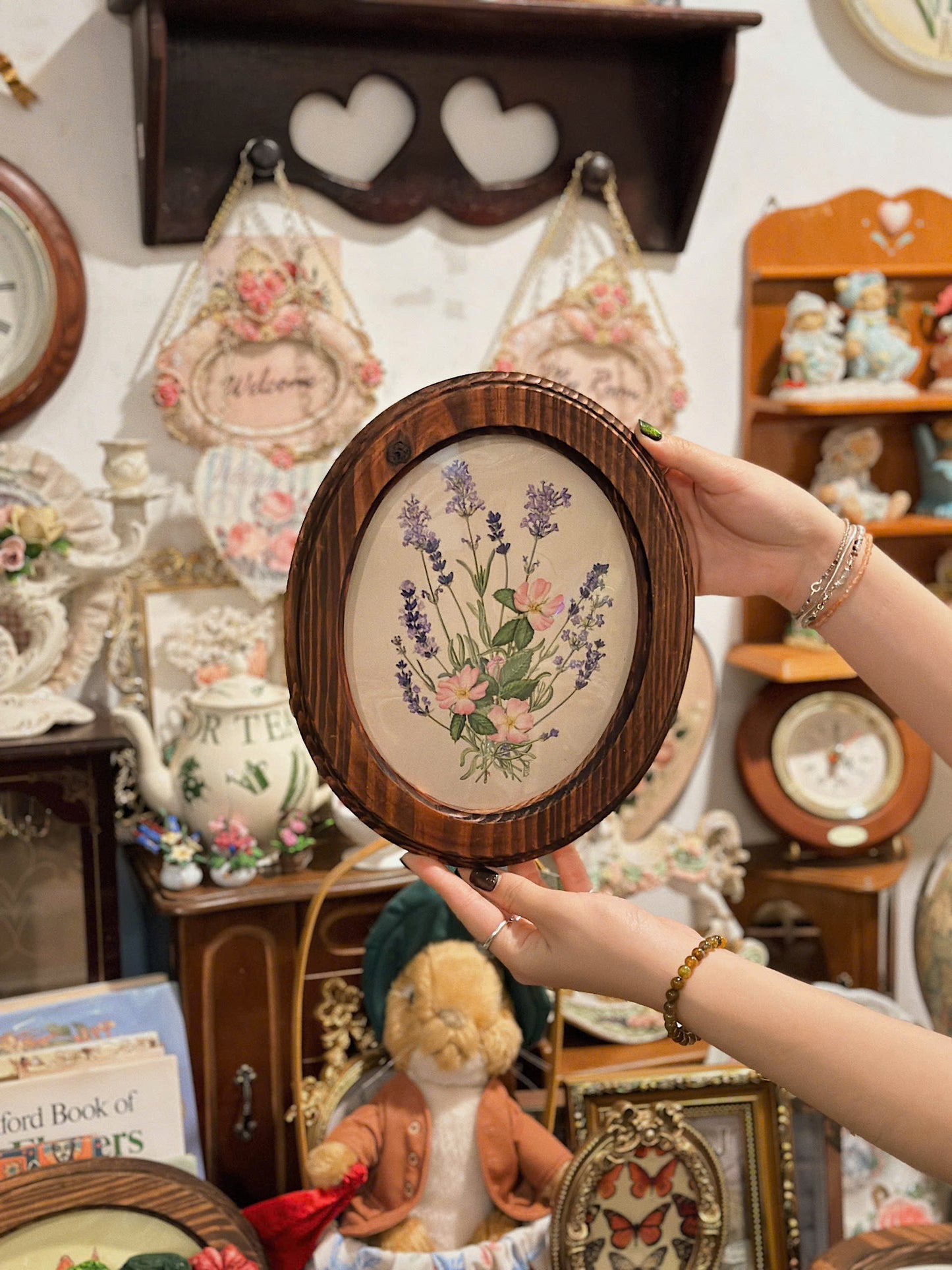 Khung gỗ hình oval handmade