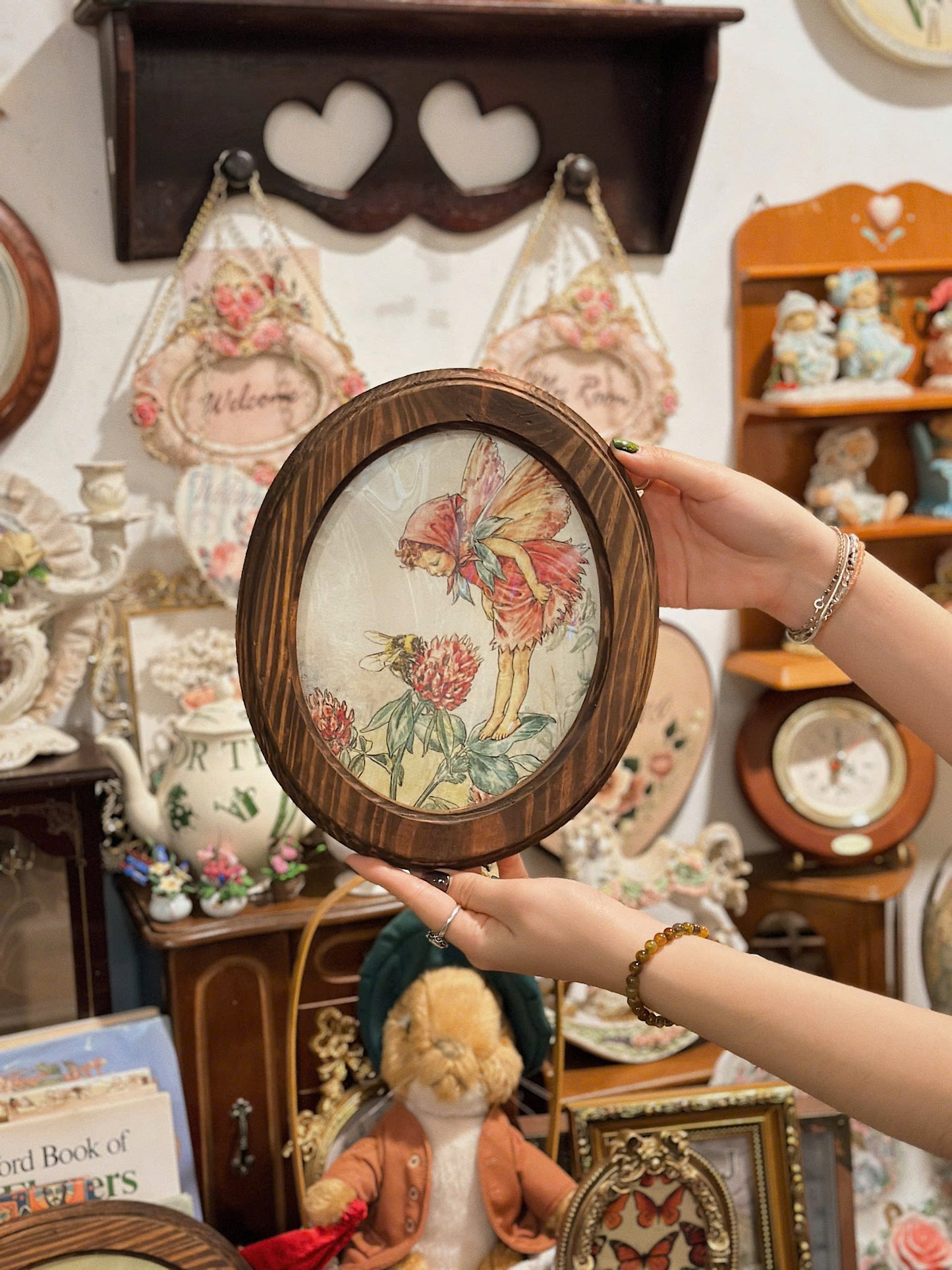 Khung gỗ hình oval handmade