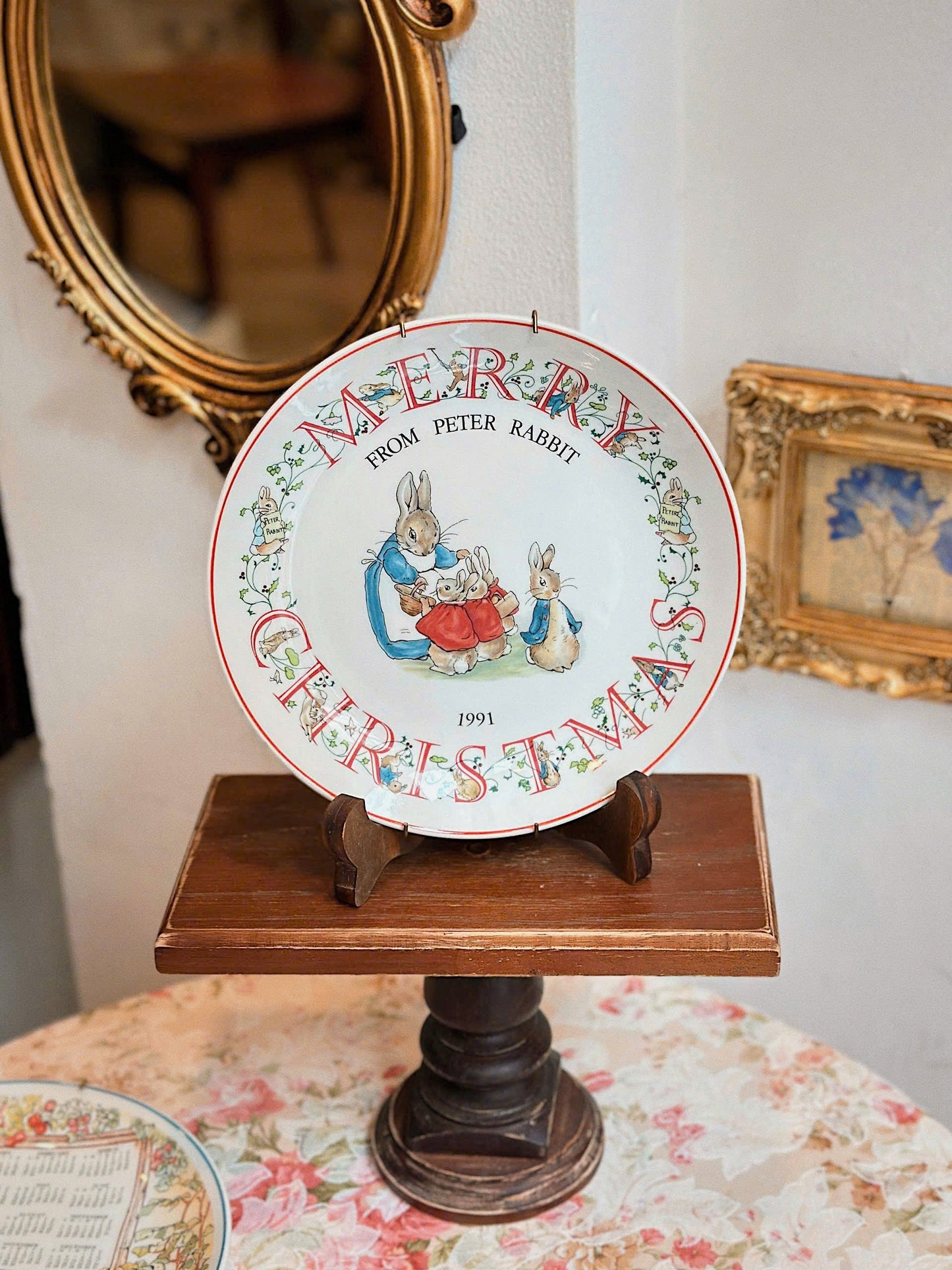 Dĩa trang trí Merry Christmas from Peter Rabbit 1991 - Wedgwood