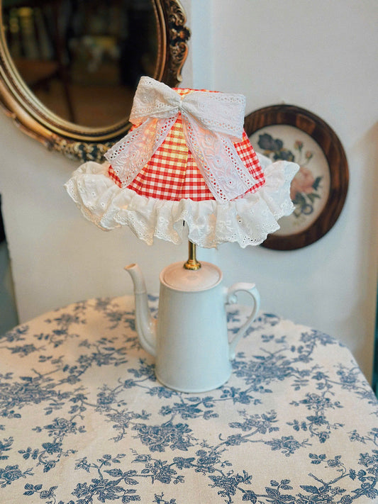Reworked White Porcelain Tea Pot Lamp