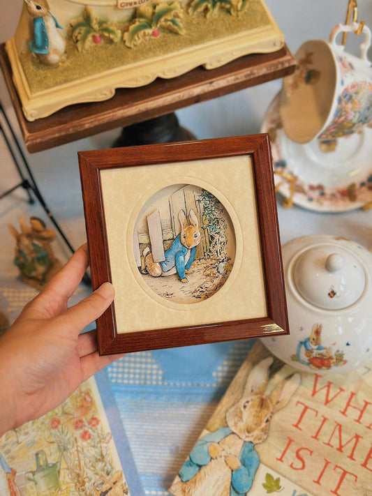 Peter Rabbit Paper Tole Wooden Frame- Découpage John Ellam