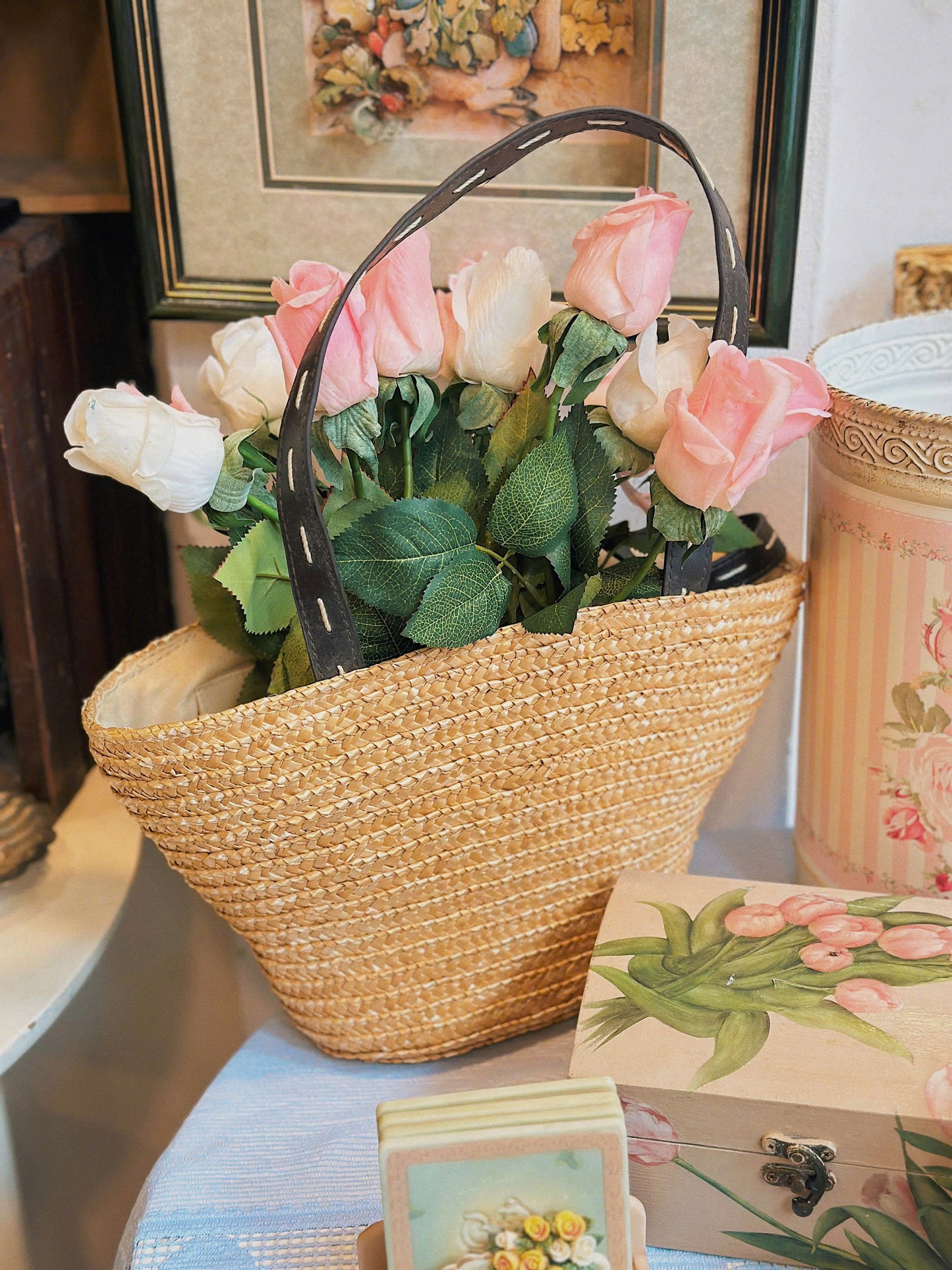 Water Hyacinth Wicker Tote Shoulder Bag