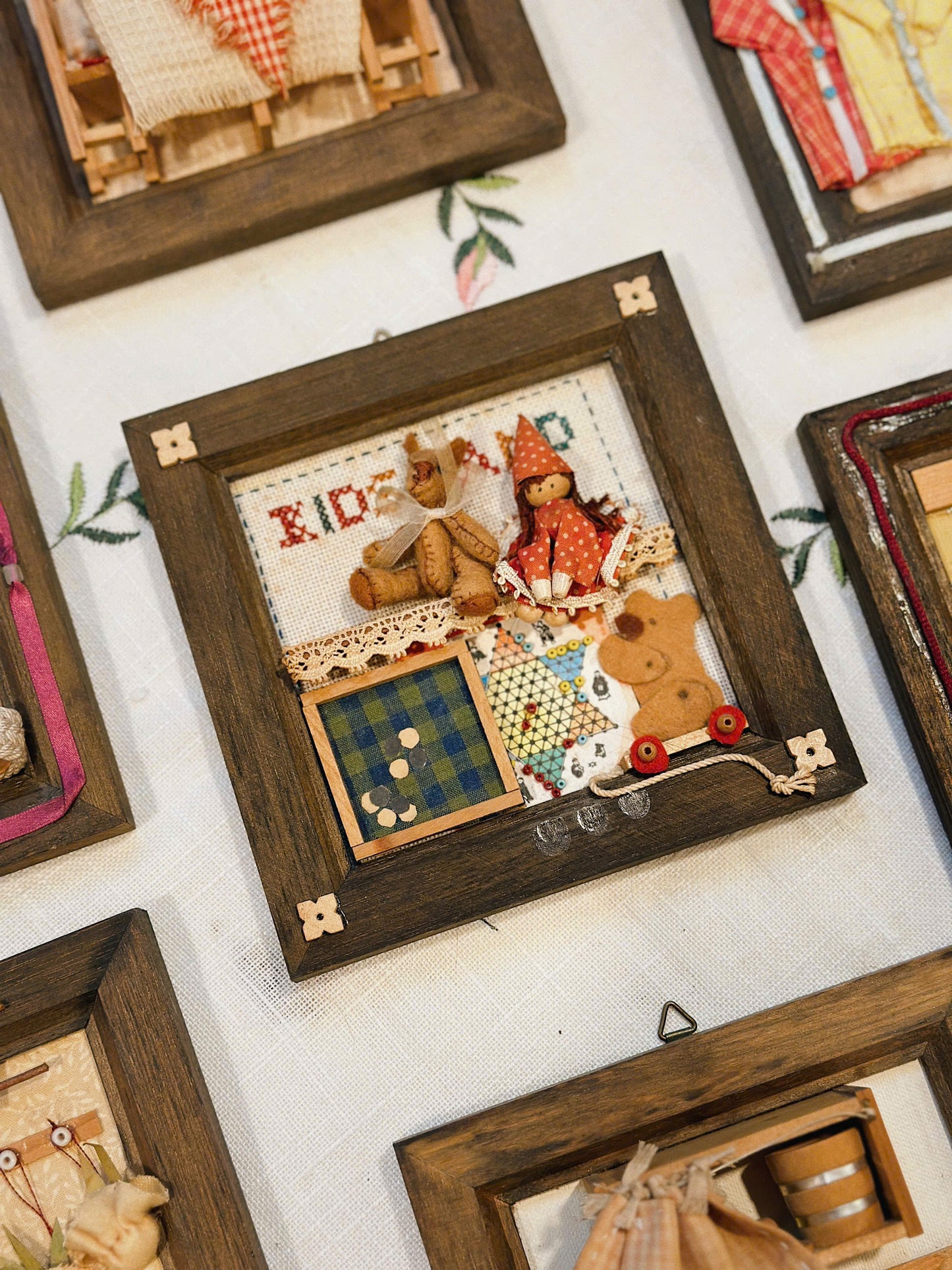 3D Miniature Handcrafted Wood Framed Wall Art Decor