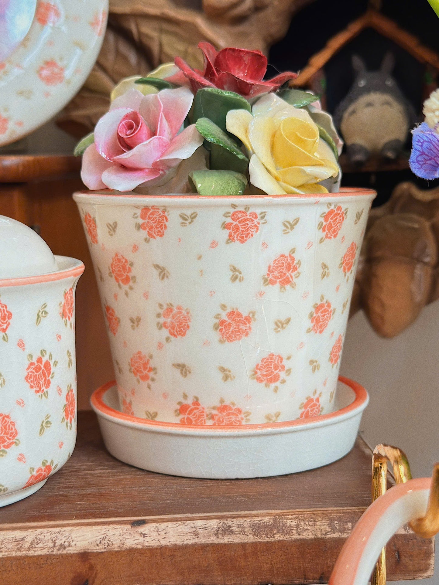 Tiny Roses Pattern Ceramic Set - Tasaki Shinju