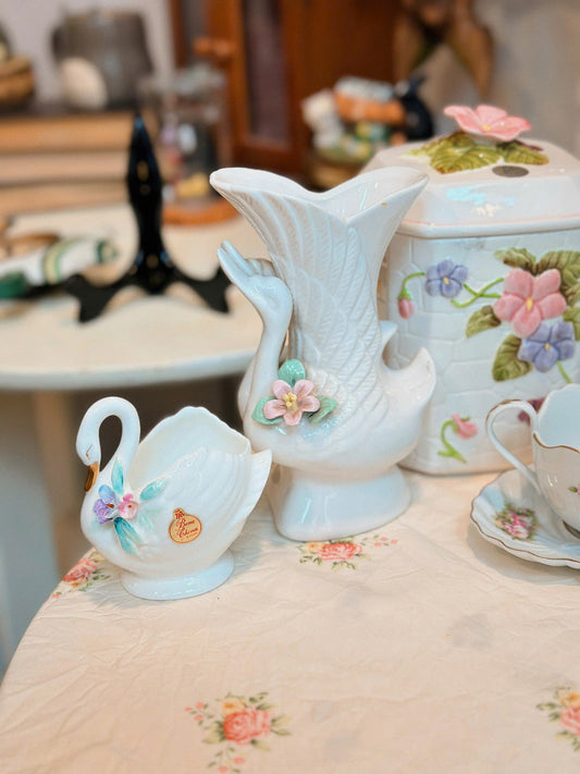 Vintage Swan Shaped Vase