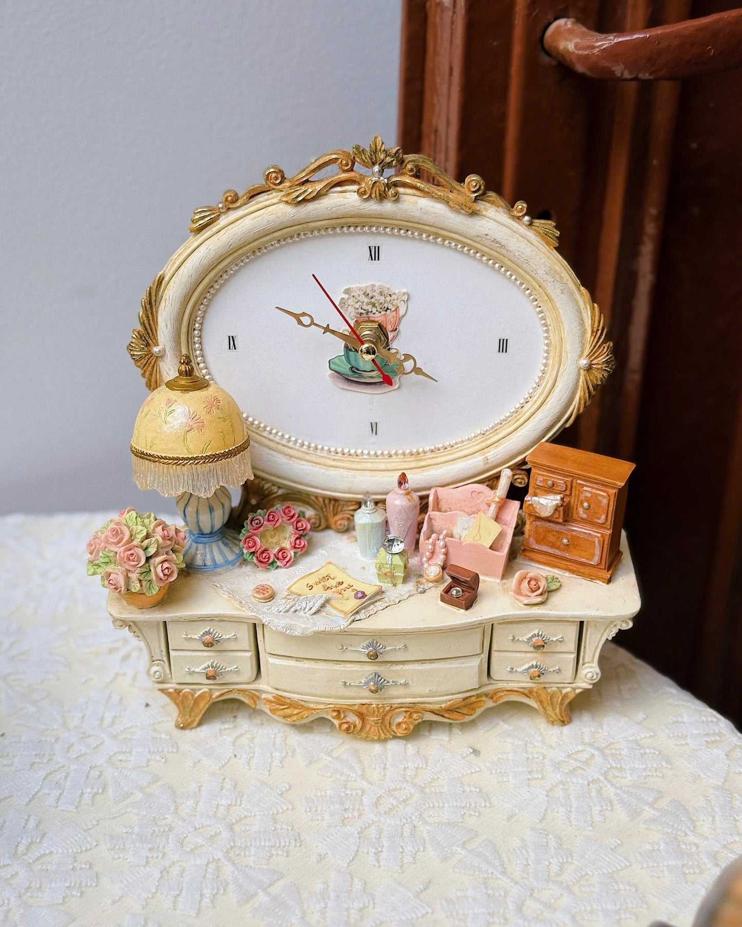 Vintage Dressing Table Shaped Clock